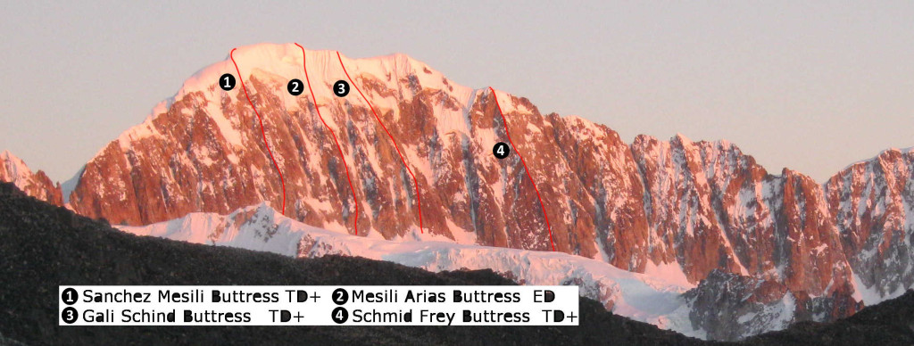 Illampu east face routes new