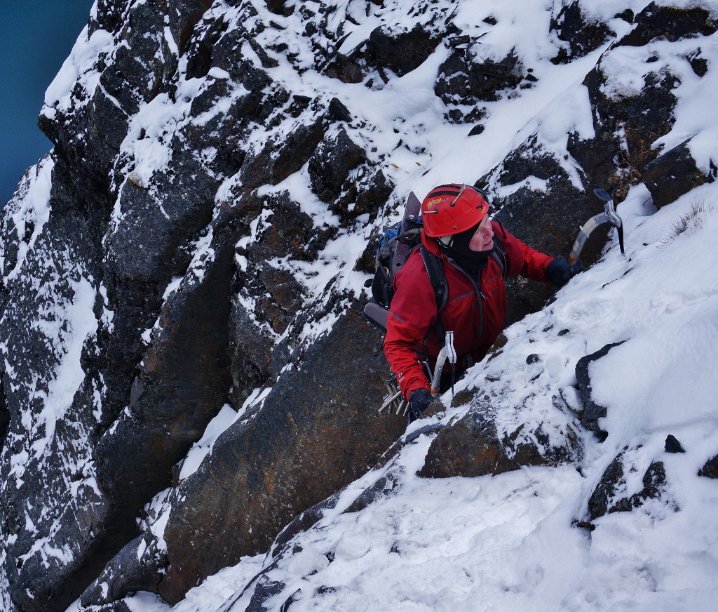 Roberto exiting the first gully